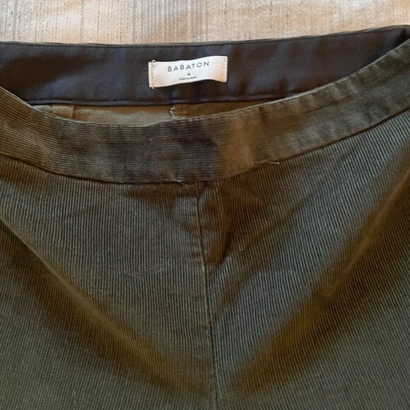 Babaton Size 4 Dark green corduroy pant - Picture 2 of 2
